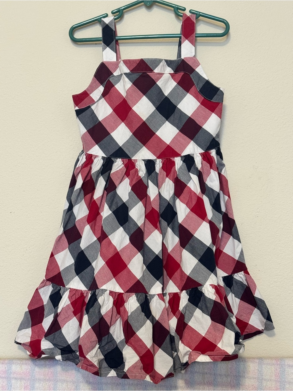 Gymboree Red, White & Navy Plaid Sundress